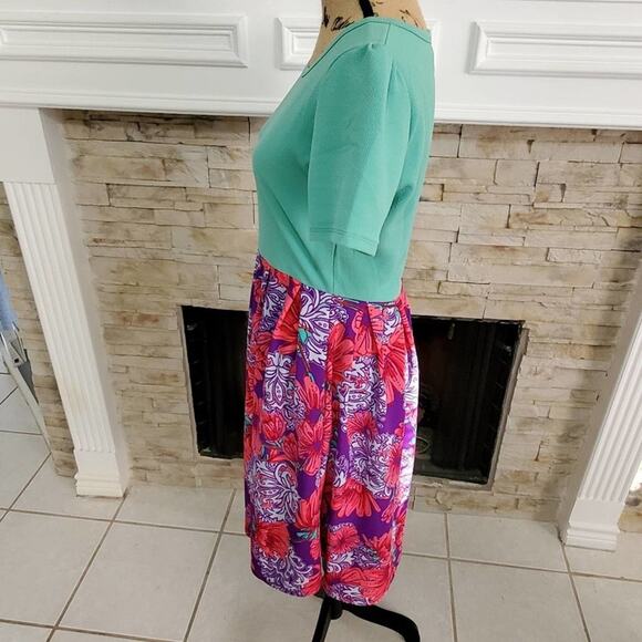 LulaRoe floral‎ Amelia dress size medium - Picture 2 of 8
